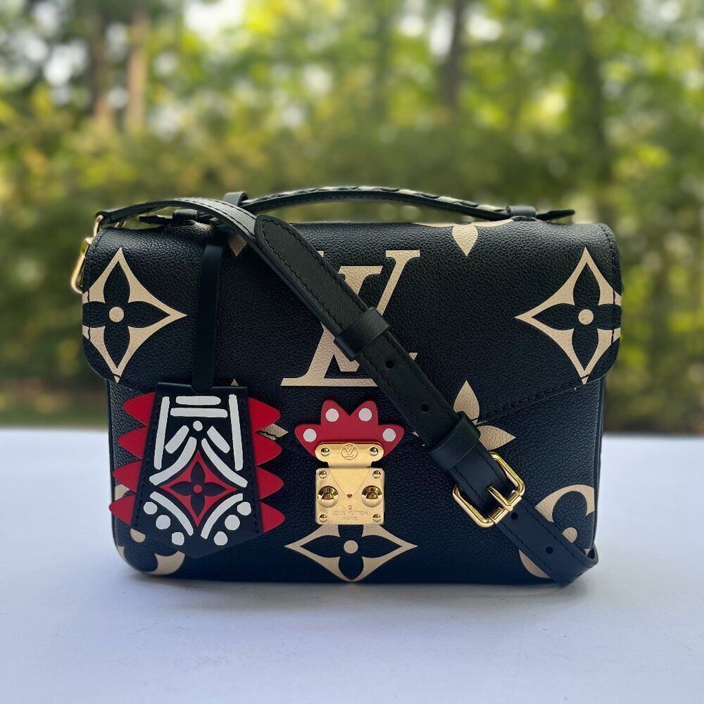 Louis Vuitton Crafty Metis in Black Crossbody Satchel Handbag